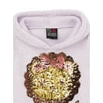 thumbnail image 3 of Miss Chievous Girls Sequin Critter Faux Sherpa Pullover Hoodie, Sizes 4-16, 3 of 3