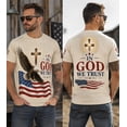 thumbnail image 4 of Men's Christian Patriotic Graphic T Shirt In God We Trust Eagle American Flag Casual Short Sleeve Tee, 4 of 6