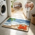 thumbnail image 4 of Style Bath Mat Non Slip Bathroom Rug Absorbent Quick Dry Wave Pattern Machine Washable 15.74x23.62 Inch（Orange）, 4 of 6