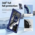 thumbnail image 4 of Allytech Clear Case for Samsung Galaxy S22 Ultra, Slim Case with Metal Ring Kickstand, Armor Lens Protection Shockproof Anti-Fingerprint Soft TPU Frame + Hard PC Back Protective Case - Blue, 4 of 8