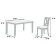 thumbnail image 4 of JERFIT 7-Piece Gray Dining Set with Cross-Back Chairs and Cushioned Seats, Modern Farmhouse Kitchen Table for 6, 4 of 4