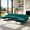 Green, variant on Gewnee 117.13”U-Shaped Sectional Sofa,Corduroy Couch,4 Seat Lounge Sleeper Sofa with Double Chaises for Living Room.Black