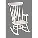thumbnail image 2 of Gift Mark Adult Rocking Chair White Finish, 2 of 4