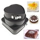 thumbnail image 5 of Paquete de 3 moldes para pasteles con fondo extraíble y revestimiento antiadherente, moldes para hornear magdalenas de cocina de acero al carbono, bandejas reutilizables para hornear Inevent HA010037-00B, 5 of 7