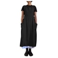 thumbnail image 2 of Teissuly Women's Casual Loose All-match Fashion Long Straps Dress, 2 of 5