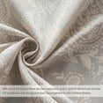 thumbnail image 4 of DriftAway Cathy Linen Textured Paisley Block Print Farmhouse and Modern Rustic Room Darkening Blackout Tie Up Adjustable Balloon Rod Pocket Curtain, 45" x 63", Gray, 4 of 8