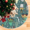 thumbnail image 5 of FMSHPON Snowflake Santa Xmas Tree Xmas Christmas Tree Skirt Stand Mat for Holiday Party Decoration Indoor Outdoor 36 inches, 5 of 6