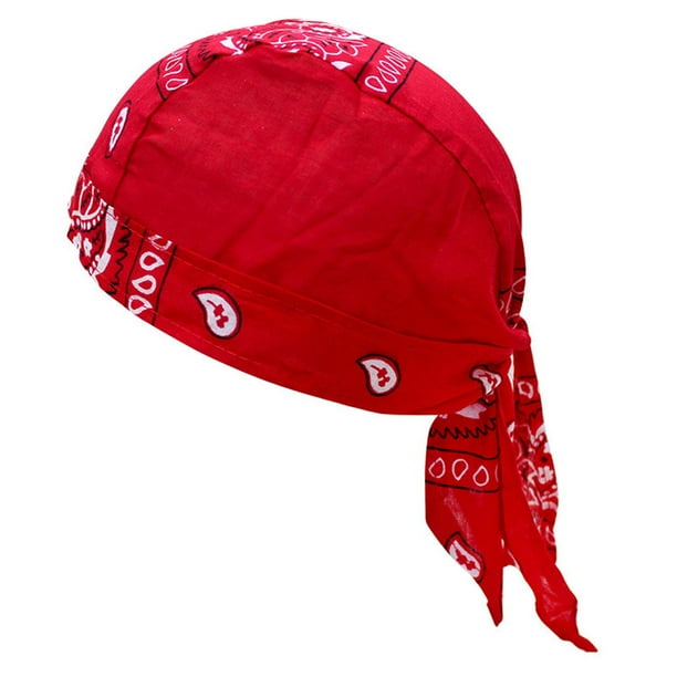 Gorros de para , gorro de bandana, cómodos y ligeros, para mujeres y adultos, para , patinaje , ejercicio , ROJO Yinane Sombreros de pirata ciclista