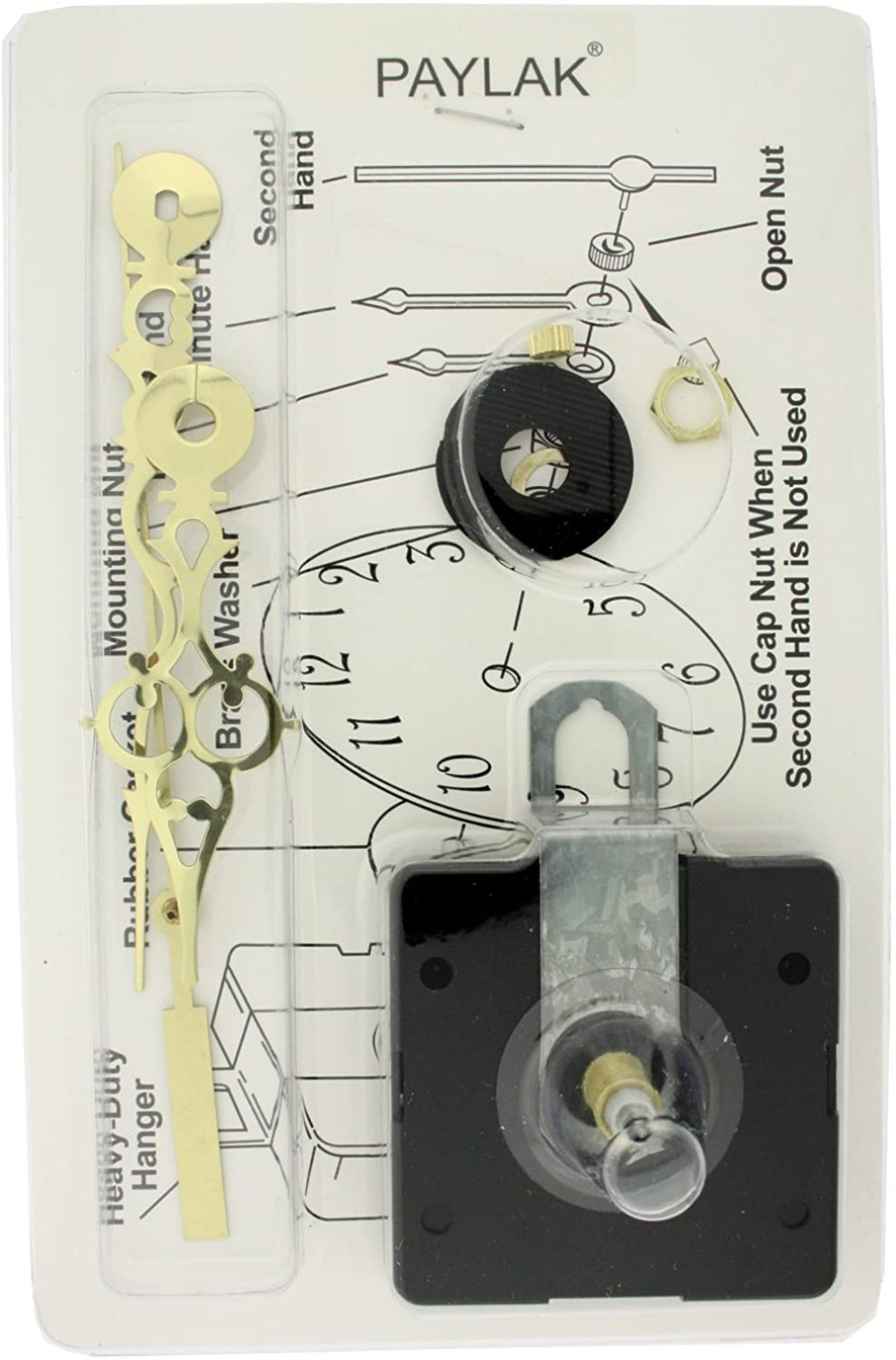 Takane Battery Quartz Clock Movement – Made In USA – With Gold Hand Sets