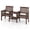 Coffee, variant on Hommoo Fir Wood Outdoor Patio Bench Loveseat with Side Table & Umbrella Hole, White