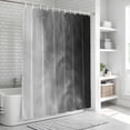 thumbnail image 5 of Black Grey Ombre Bathroom Shower Curtains with Hooks, Coastal Beach Modern Abstract Waterproof Fabric Washable Shower Curtain for Home Hotel Bathtub Decor 60x72 Inch, 5 of 9