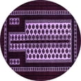 thumbnail image 1 of Ahgly Company Indoor Round Oriental Purple Industrial Area Rugs, 4' Round, 1 of 4