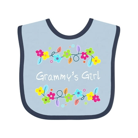 

Inktastic Grammys Girl- Bright Flowers Gift Baby Girl Bib