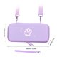 thumbnail image 3 of Cat Paw Print PU Leather Hard Carrying Case with Shoulder Strap and Hand Strap for Switch Game Console, Lavender Purple, 3 of 4