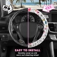 thumbnail image 4 of "Hello Kitty Steering Wheel Cover, Official Sanrio Car Steering Wheel Cover with Universal Size 14.5 - 15.5, Cute White Hello Kitty Car Accessories for Women (Hello Kitty Look at Me) ", 4 of 9