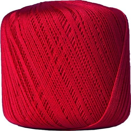 Threadart Crochet Thread - Size 10 - Color 12 - RED - 3 Ball Bundle