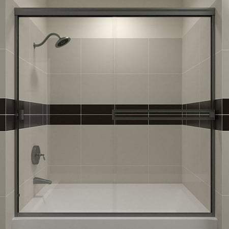 Arizona Shower Door TE 60 x 57.38 Bypass Semi-Frameless Tub Door