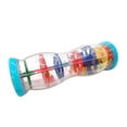 thumbnail image 1 of Juguete con sonido Rainfull, juguete para hacer lluvia, arte musical , tubo de lluvia con cuentas coloridas para bebés, niños, niñas, avión Azul, 1 of 8
