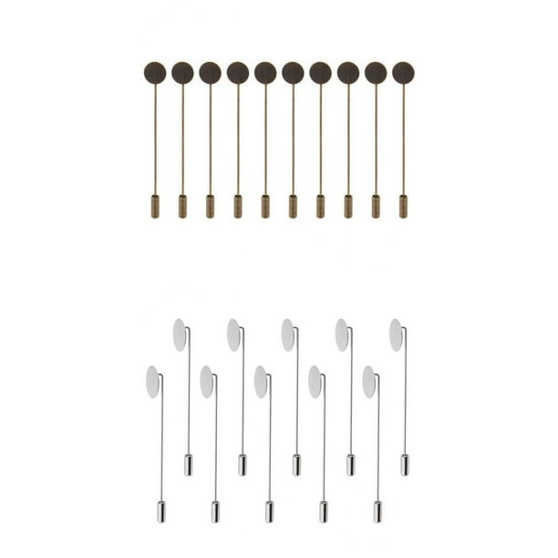 20 piezas 7,5 cm de de tapón de solapa palo sombrero bufanda broche boutonniere pines