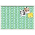 thumbnail image 2 of PinPix 40x28 Custom Cork Bulletin Board Floral Green Leaf Poster Board Has a Fabric Style Canvas Finish, Framed in Floral Green Leaf, by ArtToFrames (PinPix-554), 2 of 6