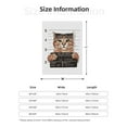 thumbnail image 5 of Rateoe Cat Holding Mugshot Sign Pattern Flannel Throw Blanket, Ultra-soft Blanket for Bed, Couch, Car, Hypoallergenic Anti-pilling blanket-60"x50"(Vertical), 5 of 6