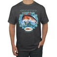 thumbnail image 1 of Red Fish Sciaenops Ocellatus Men's Graphic T-Shirt, Heather Black, 4XL, 1 of 3