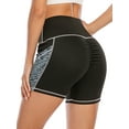 thumbnail image 2 of High Waist Yoga Shorts for Women with 2 Side Pockets Tummy Control Running Workout Shorts Pants, 2 of 7
