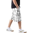 thumbnail image 5 of Ma Croix Men's Checkered Loose Fit Plaid Cargo Shorts, 5 of 7