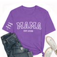 thumbnail image 7 of Womens Summer Tops Gsakboxl Custom Printed Cotton Short Sleeve Shirt Personalized Name On Sleeve DIY Casual Tee Unique Birthday Mothers Day Gift for Mom Grandma T Shirts for Women M, 7 of 7