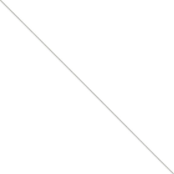 Primal Gold 14 Karat White Gold .8mm Diamond-Cut Cable Chain