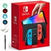 Nintendo Switch 64GB OLED Model Bundle, Nintendo Switch Console with Neon Red & Neon Blue Joy-Con Controllers, Vibrant 7-inch OLED Screen, 64GB Storage, with Mazepoly Accessories