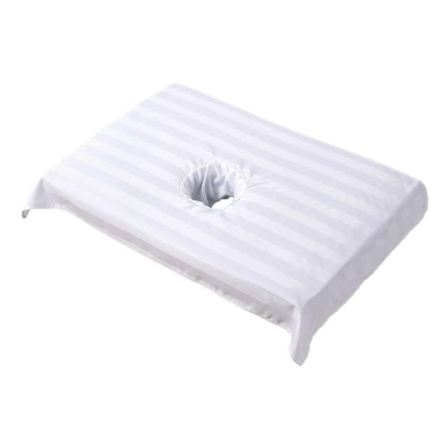 Yinanstore Serviette de Table de Massage en Coton avec Trou pour le Visage pour SPA Lit Table Blanche