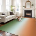 thumbnail image 3 of Gradient Sage Green Washable Living Room Rugs 5'x7', Modern Minimalist Green Orange Ocean Beach Low Pile Throw Large Area Rugs Non-Slip Sturdy Edge Binding Carpet for Dining Room Bedside Kitchen, 3 of 9