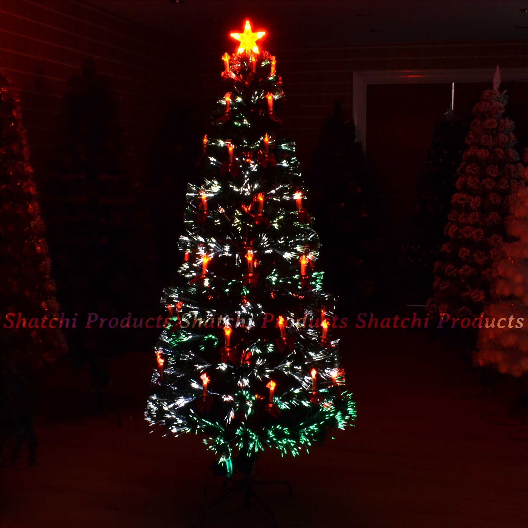 3ft Led Fibre Optic Christmas Tree Pre Lit Xmas Decoration With