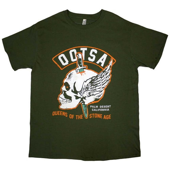 Queens Of The Stone Age Unisex T-Shirt: Winged Skull (Small)