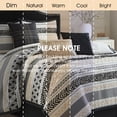 thumbnail image 3 of Lanco Black Gold Comforter Set King Size , 7 Piece Jaquard and Clip Soft Bedding Set , All Season, 3 of 7