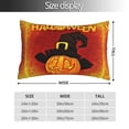 thumbnail image 2 of Honeii Halloween Pumpkin Print Pillow Cases,Plush Throw Pillow Covers,Decorative Pillowcase for Sofa, Couch, Living Room-20"x30", 2 of 6