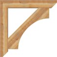 thumbnail image 3 of Ekena Millwork 6"W x 44"D x 44"H Westlake Slat Rough Sawn Bracket, Western Red Cedar, 3 of 4