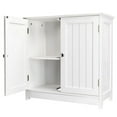 thumbnail image 4 of White Waterproof Bathroom Sink Cabinet w/Magnetic Base & Vintage Knobs - Adjustable Shelf Under Sink Storage 23.6x11.4x23.6 Inch, 4 of 7