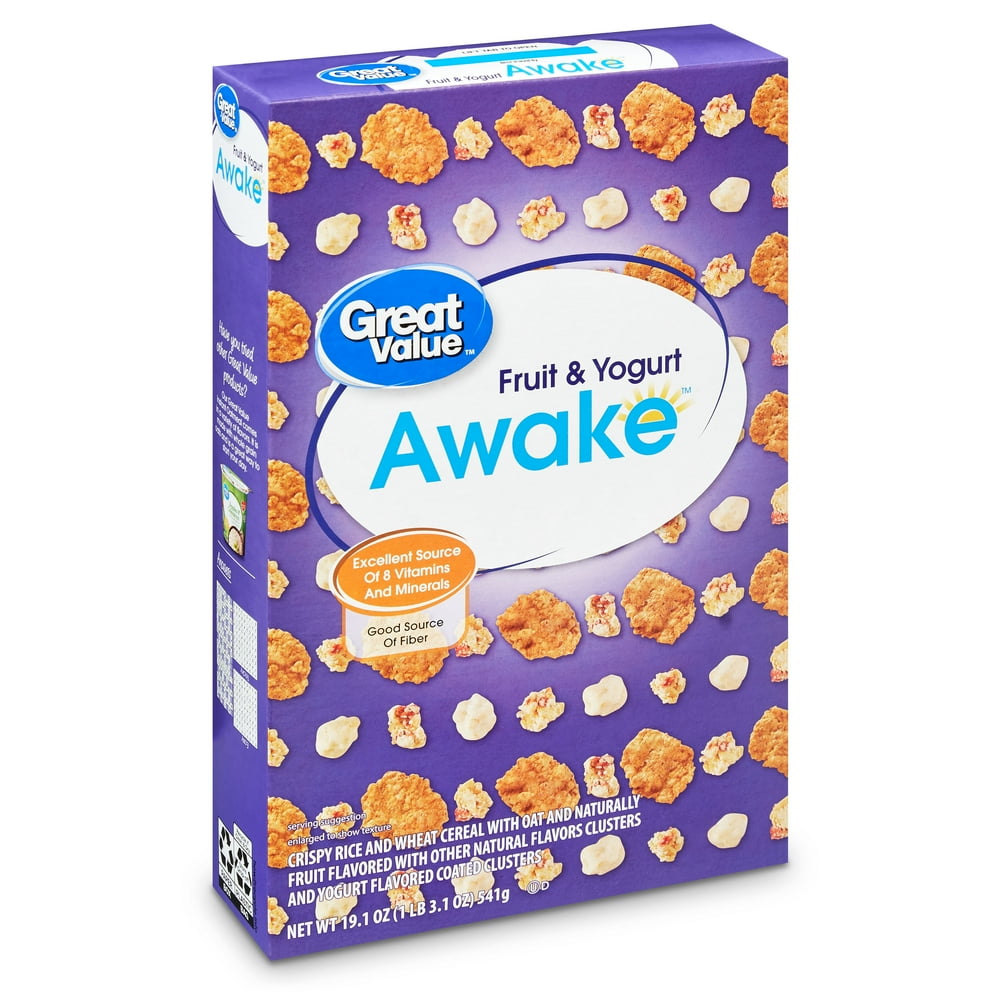 Great Value Awake Cereal, Fruit & Yogurt, 19.1 oz