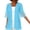 Blue*, variant on Women's Striped Half Sleeve Cardigan Summer Lightweight Open Front Casual Soft Chiffon Cardigans