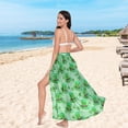 thumbnail image 5 of Women Sarong Wraps Clover Hats on Checkered Swimsuit Beach Pareo Bikini Coverups Skirt L, 5 of 7
