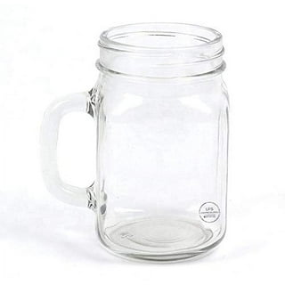 TANGLONG Mason Jar with Lid and Straw，Mason Jar Cups,Mason Jar Drinking  Glasses,16 oz Mason Jars with Handle,Mason Jar Glasses Set of 12