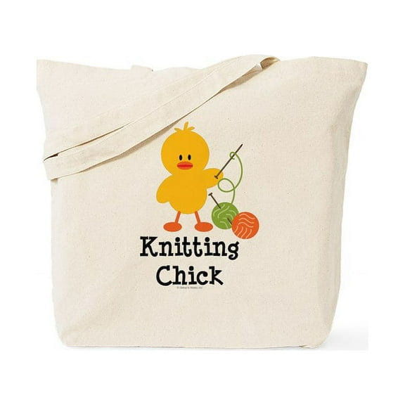 CafePress - Knitting Chick Tote Bag - Unisex Canvas Tote Bag, Beige, 1-Piece