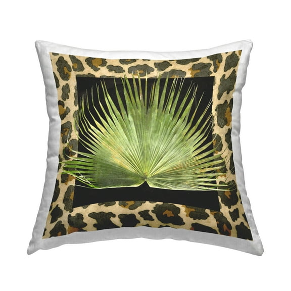 Stupell Industries Animal Patterned Leaf Decorative Printed Throw Pillow, 18 x 18