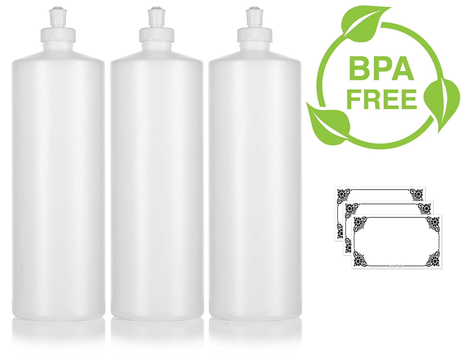 Clear Natural Refillable Plastic Squeeze Bottle with Push Pull Cap