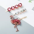 thumbnail image 5 of Eease Crystal Bobby Pins Flamingo Rhinestone Hair Barrettes for Women (3pcs), 5 of 6
