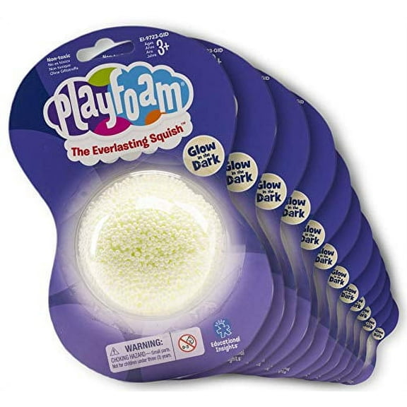 Educational Insights Playfoam Glow in the Dark Jumbo Pod, Set of 12