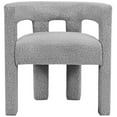 thumbnail image 2 of 5 Piece Boulce Upholstered Dining Chairs and Bench Set in Gray, 2 of 10