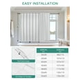 thumbnail image 6 of Blue Beige Striped Tie Up Curtains for Windows 45 Inch Length Balloon Curtains Kitchen Adjustable Balloon Window Shade Boho Ethnic Modern Abstract Art Tie Up Valance Bathroom Curtain Window 42"x45", 6 of 6